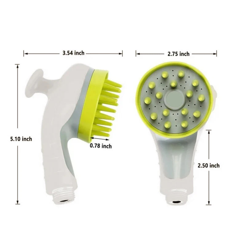 Dog Shower Sprayer Attachment - Handheld Bathing Grooming Massage Tool for Indoor/Outdoor Use, Adjustable Water Flow