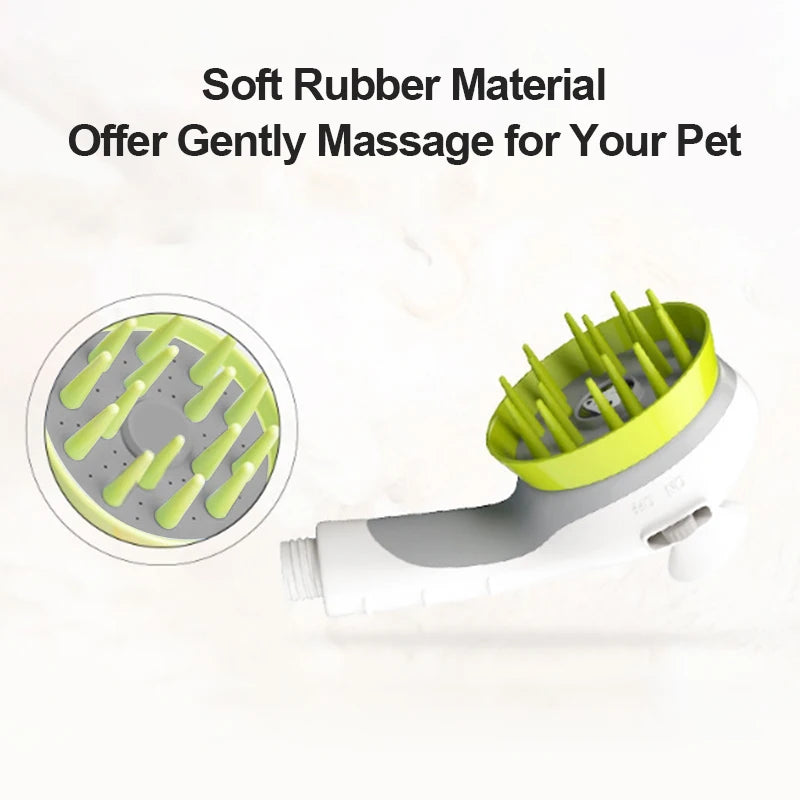 Dog Shower Sprayer Attachment - Handheld Bathing Grooming Massage Tool for Indoor/Outdoor Use, Adjustable Water Flow