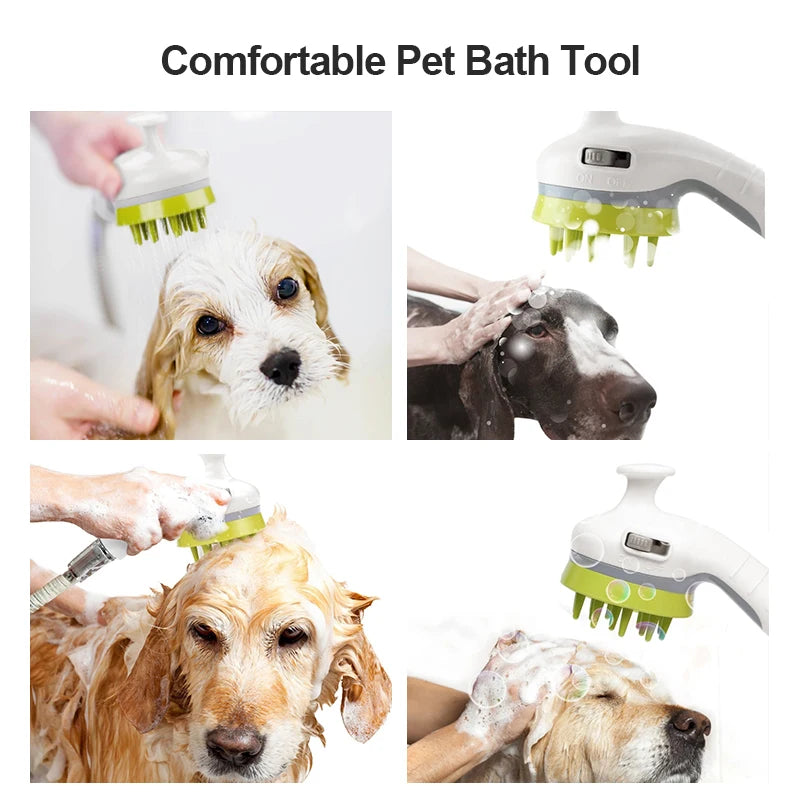 Dog Shower Sprayer Attachment - Handheld Bathing Grooming Massage Tool for Indoor/Outdoor Use, Adjustable Water Flow