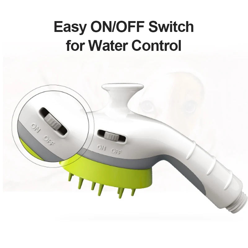 Dog Shower Sprayer Attachment - Handheld Bathing Grooming Massage Tool for Indoor/Outdoor Use, Adjustable Water Flow